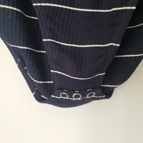 Capulet Buona Scoop Back Bodysuit in Navy Stripe - Picture 8 of 11